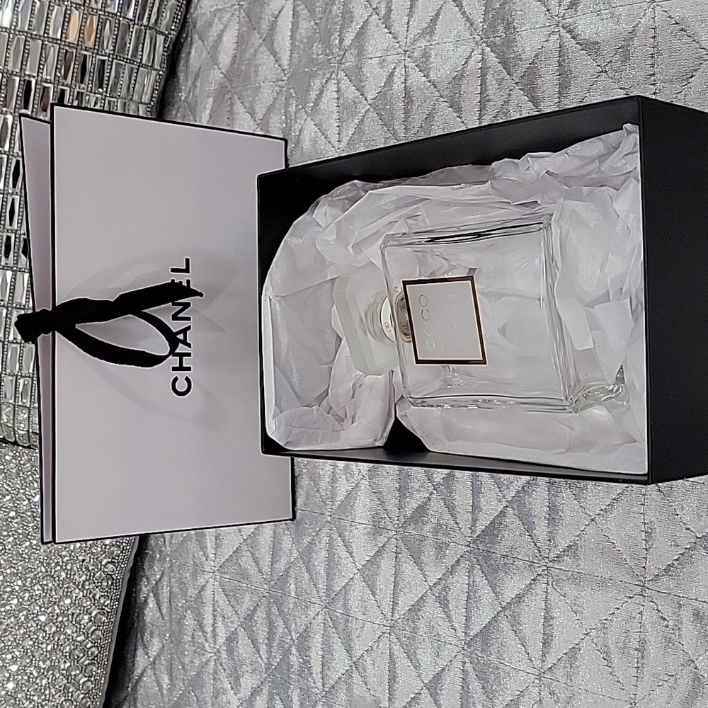 Authentic Chanel empty bottle and gift box and bag